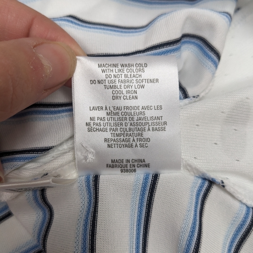 Adidas Climacool women's striped golf polo size M - Picture 10 of 11